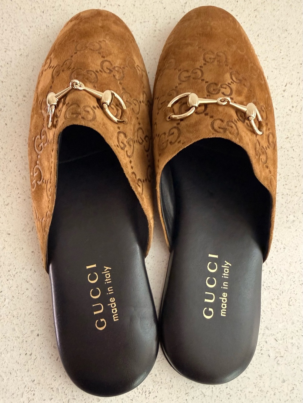GUCCI Horsebit GG Suede Mule EU 37.5 US 7.5 - Picture 4 of 8